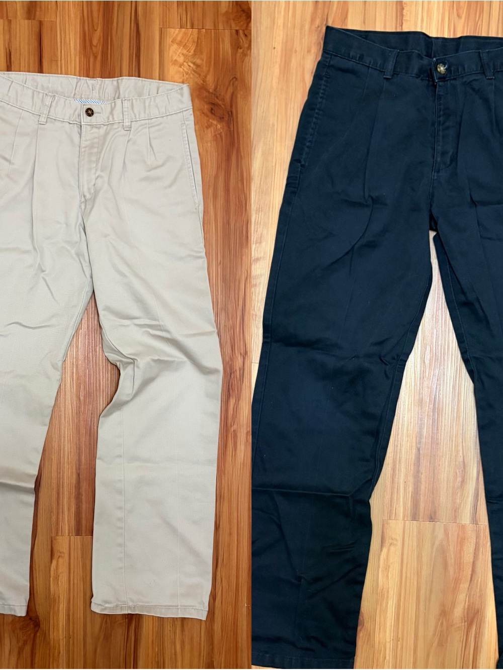 Izod Boys Chinos in Black & Khaki Pair set of 2